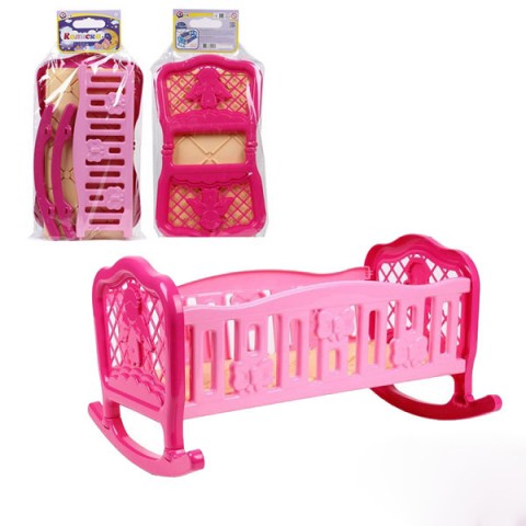 Ліжечко для ляльок Технок, рожеве, 4531