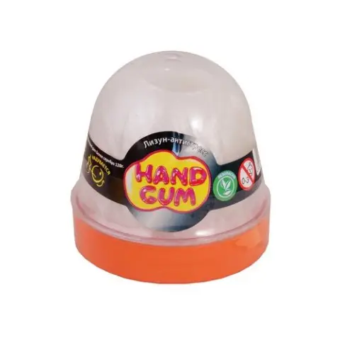 Лізун-антистрес Mr. Boo Hand Gum, біле срібло, 120 г, ТМ Окто