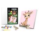 Картина за номерами Qbee Жирафка з дерев’яною підставкою 25×25 см QB900-009/QB901-009