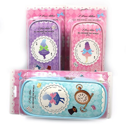 Пенал овальний на змійці Аліса в країні чудес, 1632 (В асортименті)