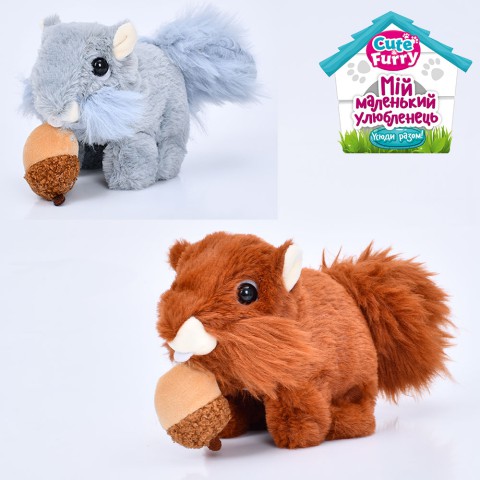М’яка інтерактивна іграшка білка, FG240408119A, 18 см, інтерактивний (В асортименті)