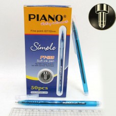 Ручка масляна "piano" "simple" синя 50шт 1155pt_bl