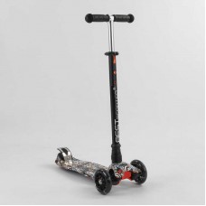 Самокат maxi "best scooter" пластмасовий, 4 колеса pu, світло a25777/779-1539