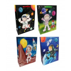 Пакет картон 200грм, "космонавт" мікс 4 види, 31 * 42 * 12см 4 шт.(в упаковці) 2050