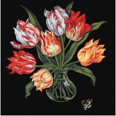 Картина за номерами  "витончені тюльпани" 40х40см кно3216
