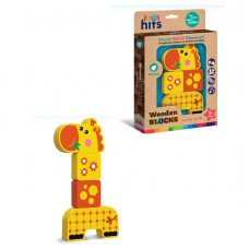Дерев'яна іграшка жирафа 4 деталі коробка 18, 5*27, 9*3 см kh20/003