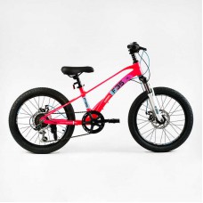 Дитячий спортивний велосипед 20" дюймів corso f35 магнієва рама, shimano revoshift 7 швидкостей, зібрань на 75% (MG-20692)