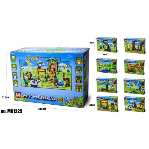 Конструктор Майнкрафт, 47-52 деталі, 15x11x3 см, (В асортименті)