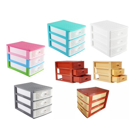 Комод міні Rattan 3 яруси, 20×19×26,5 см (В асортименті)