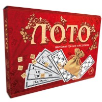 Лото з дерев’яними фішками, 27x19.5x4 см, Стратег, 30656