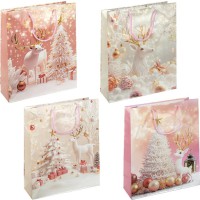 Подарунковий пакет Новий Рік 32×44×11 см набір 4 шт 2580-3(123379)