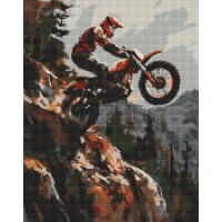 Набір з алмазною мозаїкою Екстрим у горах Ideyka AMO8052, 40x50 см