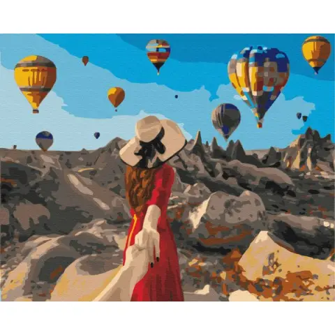 Набір для розпису по номерах Мандрівниця в Каппадокії, 40x50 см, BS37986
