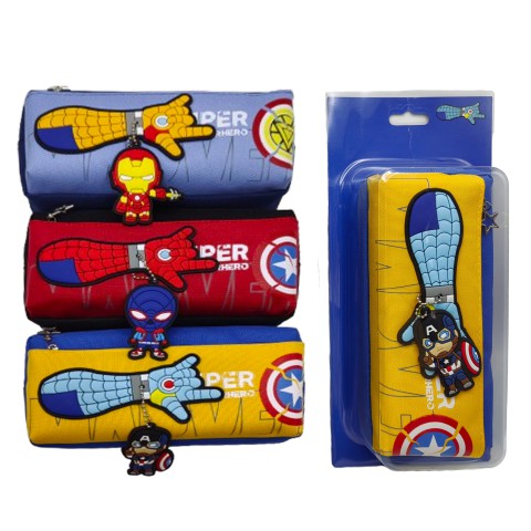 Пенал-косметичка із підвіскою Герой Марвел, 2 змійки, 5837 (В асортименті)