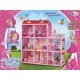 Будиночок 3 поверхи, меблі, лялька 10 см, 156 деталей, 63x17x65 см