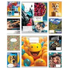 Тетради ученические 18 листов линия Тверда ТЕ42203 МІКС3, 20 шт. в упаковке