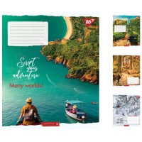 Зошити учнівські 24 аркуша клітинка. YES Many worlds!, 20 шт в упаковці