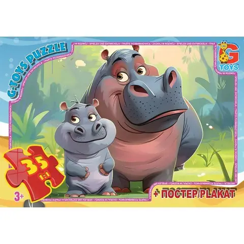 Пазли G-Toys Звірята з усього світу, 35 елементів, AG02