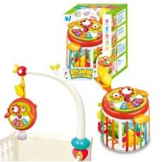 Гра "Музичні веселощі" "WToys", ОЗВУЧ. УКР. МОВОЮ, пісні, казки, вірші, тваринки, підсвічування, режими гучності, тріскачка, брязкальце, шелесткі елементи, фігурки, прорізувач, підвіска, в кор. /24-2/