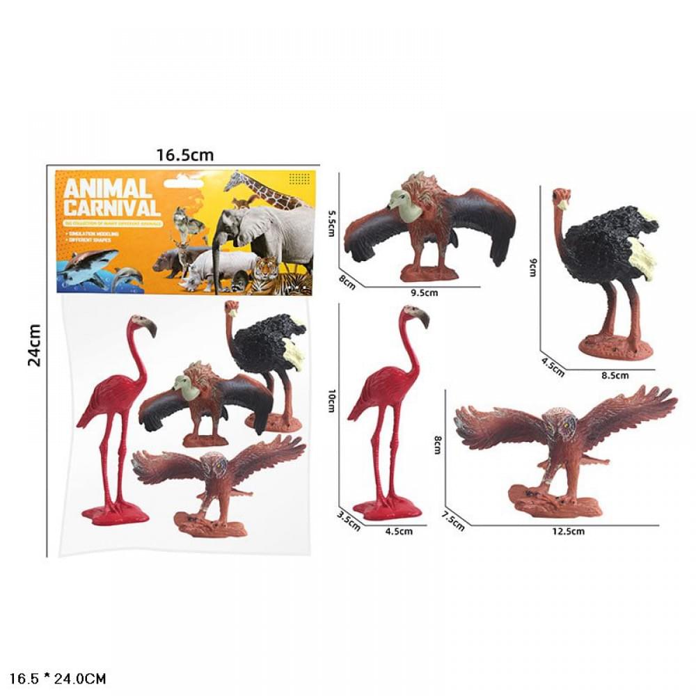 Тварина птахи, 4шт. у п/е16,5*24 см /168-2/