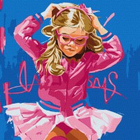 Набір для розпису по номерах Зефірна малишка, Ideyka, 50x50 см, КНО8557