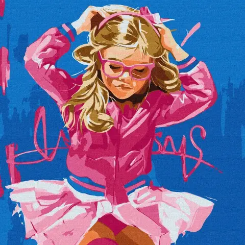 Набір для розпису по номерах Зефірна малишка, Ideyka, 50x50 см, КНО8557