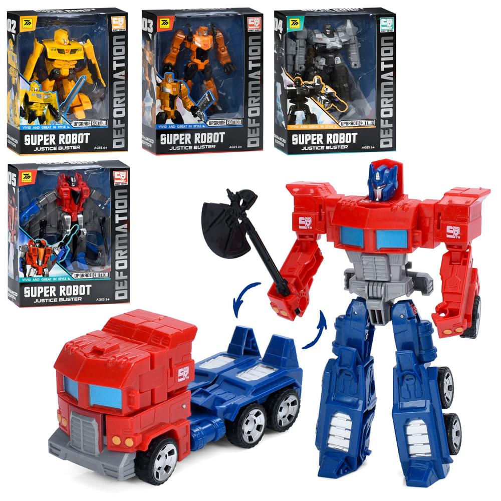 Трансформер робот 18см+транспорт, 5 видів (1вид робот+динозавр), в кор-ці, 22-28-8см /24/