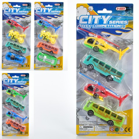 Набір транспорту, 9 см, 4 шт., L778-8-10 (В асортименті)