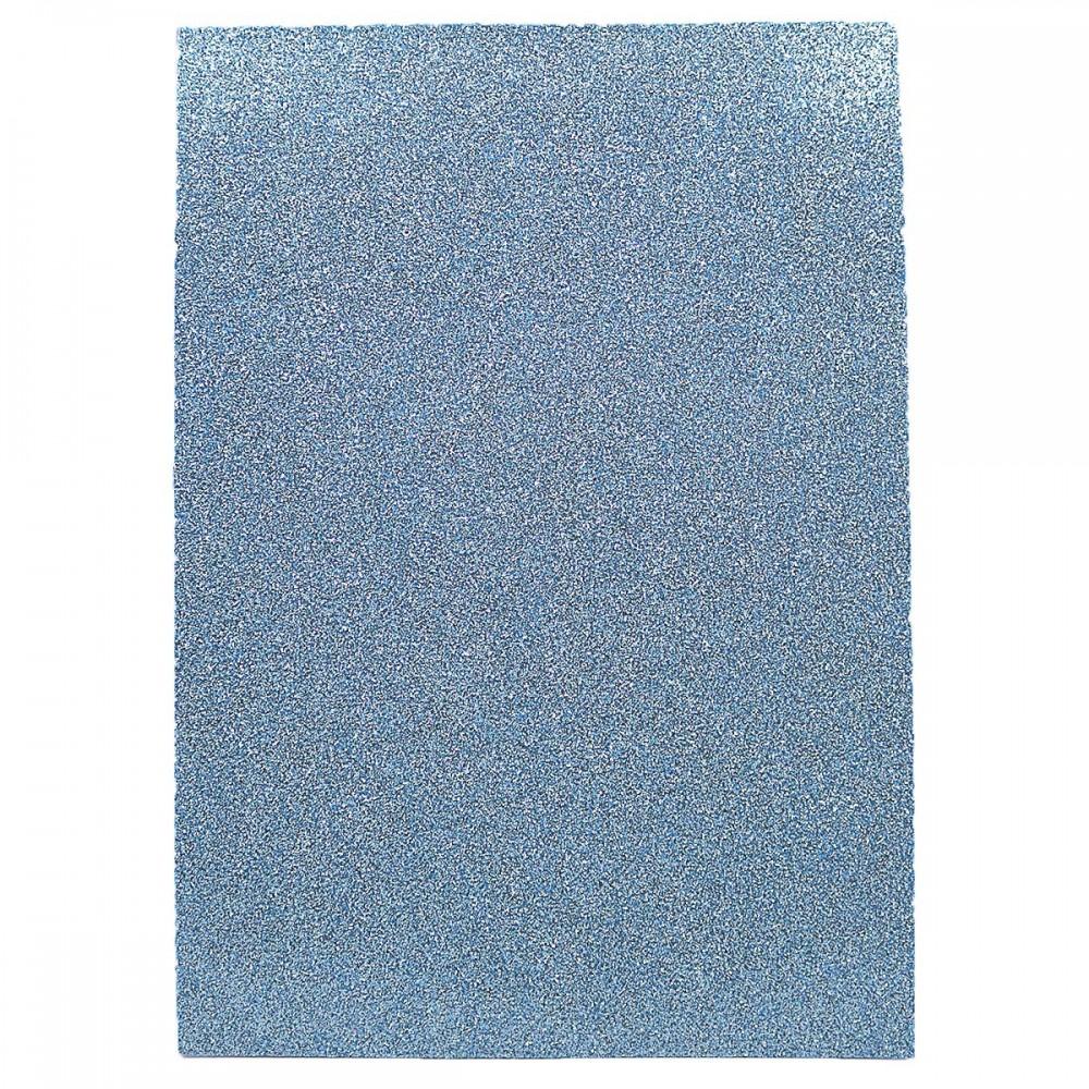 Фоамиран EVA 1.7±0.1MM "Голубой" GLITTER HQ A4 (21X29.7CM) 10лист./п./этик.