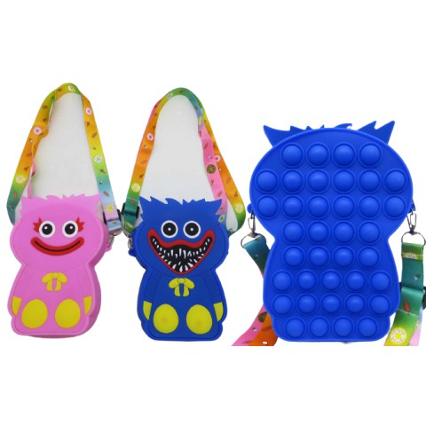 Сумка силіконова Pop It Хагі Вагі, із довгою ручкою, 19.5x13.5x4.5 см, 811-23 (В асортименті)