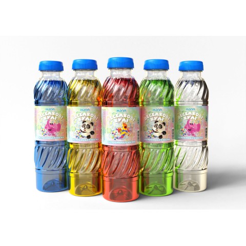 Мильні бульбашки Веселкові кулі, кольоровий наповнювач, 500 мл, Нола