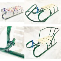 Санки дитячі з відкидною спинкою, зелені, АРТ. 4 ЗЕЛ