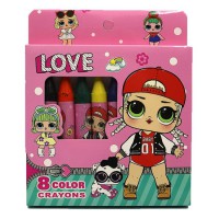 Крейда пастель LL, 8 кольорів, пластиковий піддон, d/13 мм