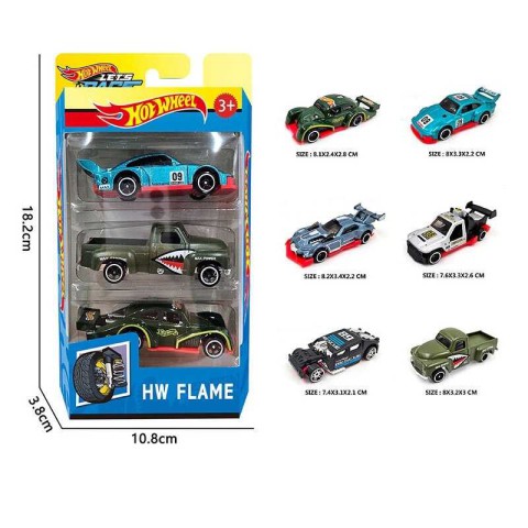 Набір машин 7,5 см 1:64 металопластик 3 шт HC8803-0