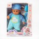 Пупс м’якотілий, 36 см, п’є з пляшечки, закриває очі, аксесуари, музичний чип