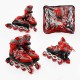 Роликові ковзани, розмір 39-43, PVC колеса, червоний, INLINE SKATE, 96056-L