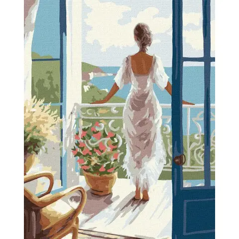 Набір для розпису по номерах Світанок на морі, 40x50 см, КНО8339