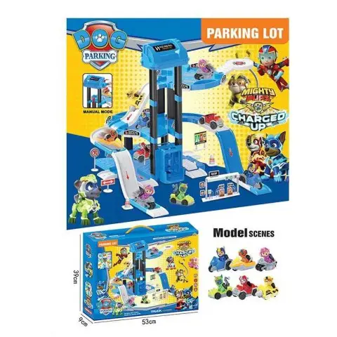 Трек-парковка Герой, механічний підіймач, 2 щеняти, 2 машинки