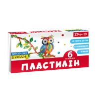 Пластилін Classic 1 Вересня, 6 кольорів, 120 г