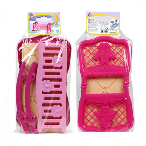 Ліжечко для ляльок Технок, рожеве, 4531