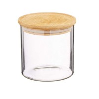 Банка скляна з бамбуковою кришкою R10902-6 175 мл