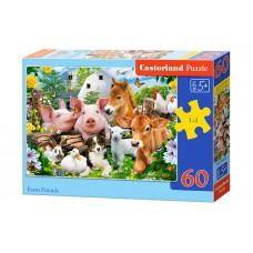 Пазл Castorland "Друзі з ферми" 60 елементів, розмір 32х23 см B-066209