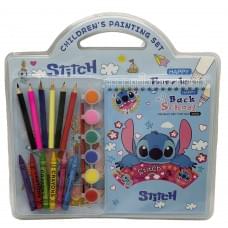 Н-р - Альбом-розмальовка "Стіч" 6арк.,олівці,фарба 6кол.,пензлик_27*22см (6*28)