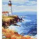 Набір для розпису по номерах Маяк на березі, Strateg, 40x50 см, VA-4629