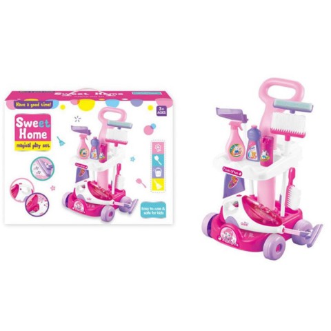 Ігровий набір для прибирання з візочком пилосос на батарейках