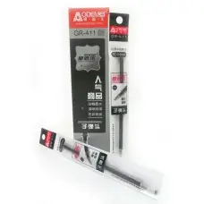 Стержень гелевый стираемый, толстый наконечник, 0.5 мм, черный, 125 мм, 20 шт.