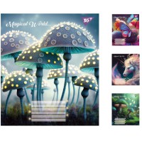 Зошити учнівські 12 аркушів лінія. YES Magical world, 25 шт. в упаковці
