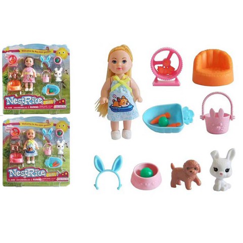 Лялька, 11.5 см, тварини, аксесуари (В асортименті)