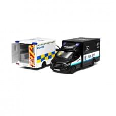 Модель автобус 5" MERSEDES-BENZ Sprinter KT5479W Поліція метал.інерц.відкр.дв.кор./96/