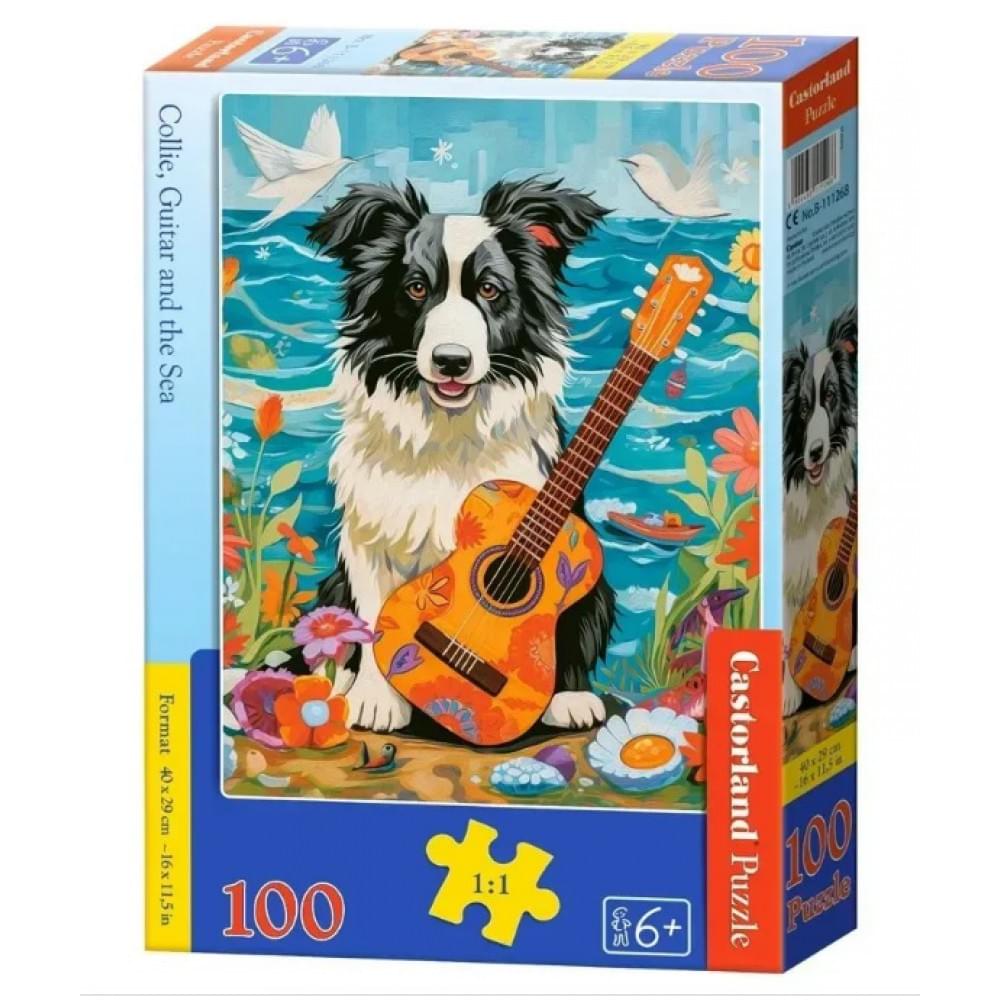 Пазл Castorland "Коллі, гітара та море" 100 елементів, 40x29см B-111268
